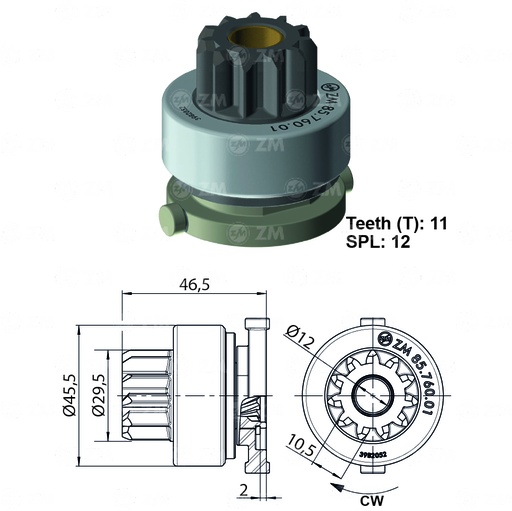 [8576001] BENDIX FORD A MAZDA ADAPTACION T-11
