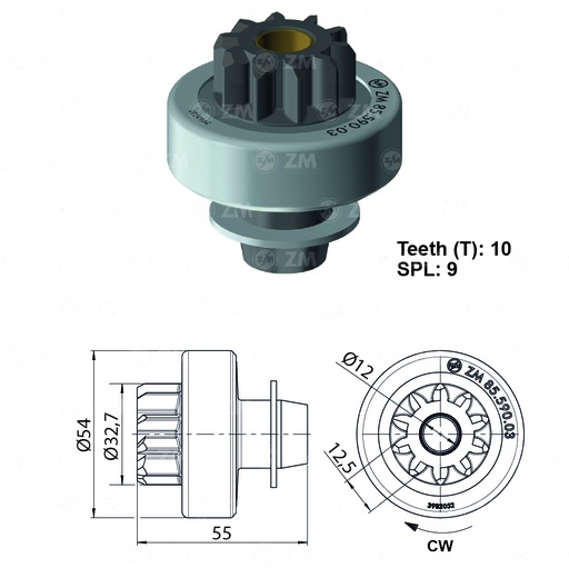 [8559003] BENDIX H-100 HI MN/ KIA PREGIO PIÑ 32.18M 10D