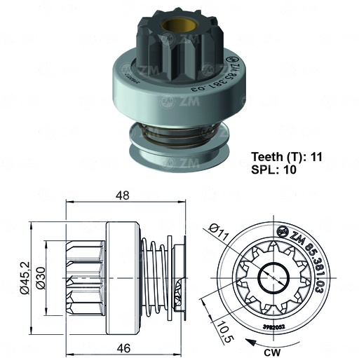 [8538103] BENDIX RENAULT DUSTER/ MEGANE III / SCENIC III 11D