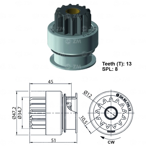 [8579015] BENDIX NISSAN QASHQAI RENAULT CLIO II MEGANE IISCENIC TWINGO 1.5 TIPO MITSUBISHI T-13