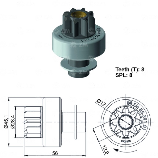 [8539101] BENDIX HYUNDAI ACCENT ATOS GETZ KIA CERATOSEPIA