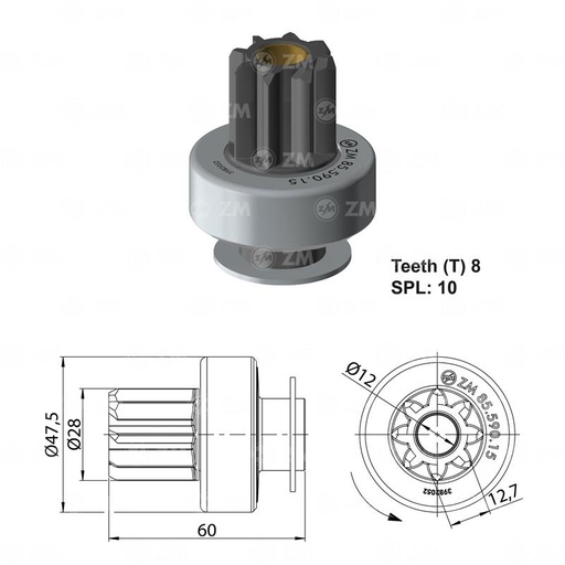 [8559015] BENDIX CHEVROLET N200 N300 T-VALEO T-8