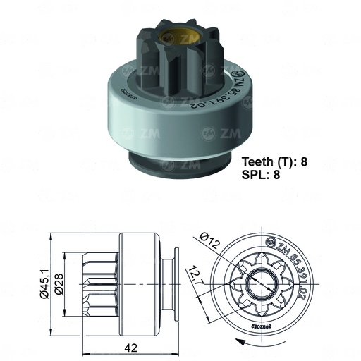 [8539102] BENDIX KIA PICANTO MV I10/ I20 1.2 T-8