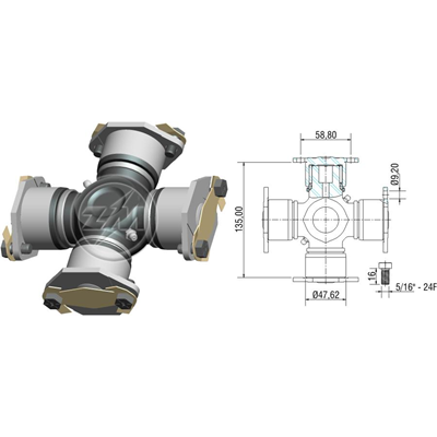 [3500700] CRUCETA CARDAN P-900 ADAPTACION