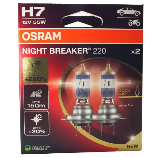 [OSR-64210NB200] Bombillos halógenos H7 Night Breaker 220