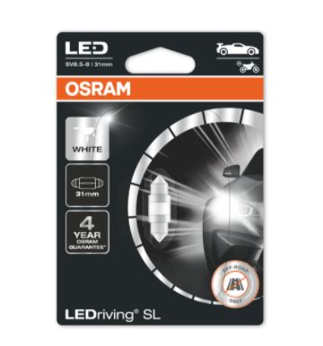 [OSR-6438DWP] C5W 1.2W 12V SV8.5-8 BLANCO LED