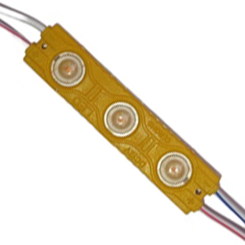 [LYT-6112AMO] MODULO 3LED CON DIFUSOR PLANO AMARILLO 12V IP-67