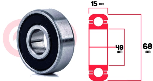 [RYT-6008-2RS] RODAMIENTO 6008 2RS UNIVERSAL