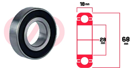 [RYT-63-28-C3] RODAMIENTO 63-28-C3 MOTOS