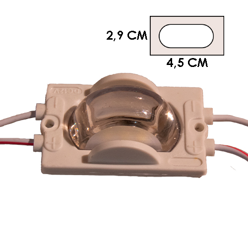 [LYT-4931ICE] MODULO 3LED CON LENTE HIELO 12V IP67