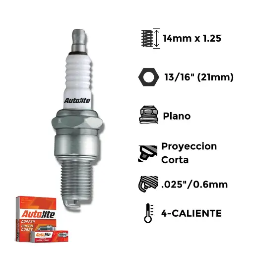 [A399] Bujías Autolite Cobre Níquel Estándar x4 - NGK BPR5ES CHAMPION N21