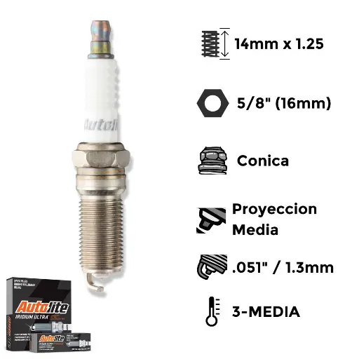 [AAI5363] Bujías Autolite Iridium X4 - FOR CYFS12Y NGK ILTR5K13