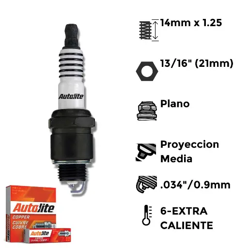 [AL-A86] Bujías Autolite Cobre X4 - MOTORCRAFT AS52C