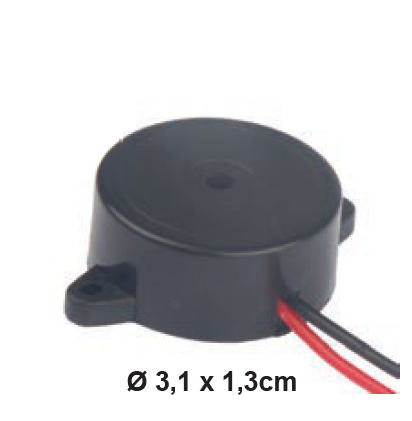 [TRC516024] SEÑALIZADOR ACÚSTICO - ZUMBADOR,  ACABADO EN ABS, SONIDO CONTINUO Y BASE FIJA - BIVOLT