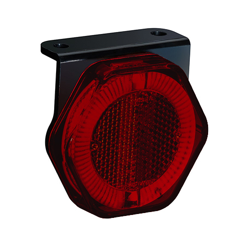 [SN2055-VM] LUZ HEXAGONAL DE POSICION LATERAL CON SOPORTE ROJA BIVOLT