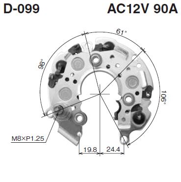 [D-099] PORTADIODO ALT. CHEVROLET D-MAX TODOS LOS MODELOS NEW ERA