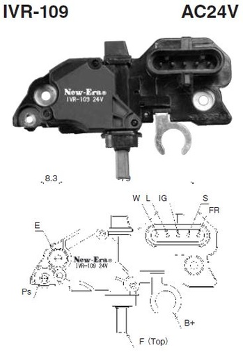 [IVR-109] REGULADOR TIPO BOSCH VOLVO MERCEDEZ NEW ERA