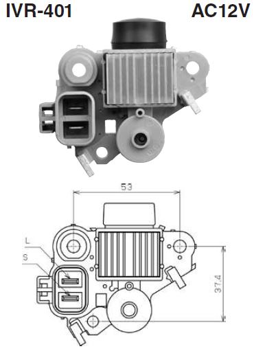 [IVR-401] REGULADOR ALT. HYUNDAI ACCENT TUCSON 12V NEW ERA