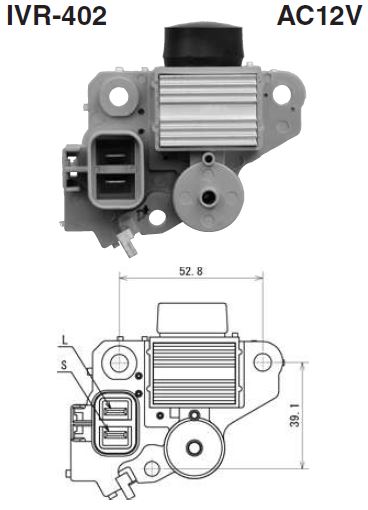 [IVR-402] REGULADOR ALT. HYUNDAI ACCENT ELANTRA TIBURON 12V NEW ERA