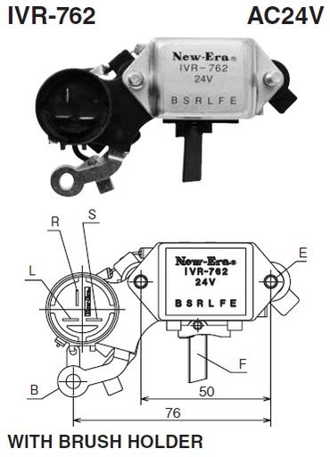 [IVR-762] REGULADOR ALT. NPR Y NKR 24V - IH-253 NEW ERA