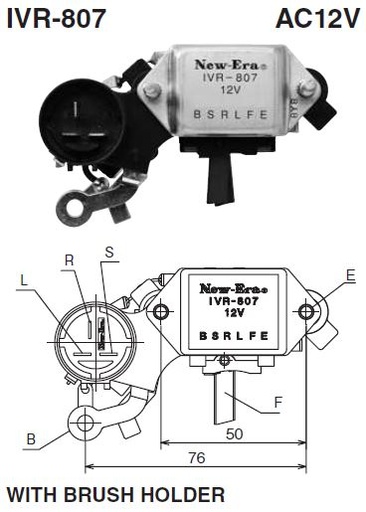 [IVR-807] REGULADOR ALTERNADOR NPR MOD V. 12V -IH-252 NEW ERA