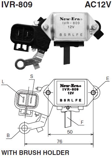 [IVR-809] REGULADOR ALT. HITACHI NISSAN 12V - IH-205 NEW ERA