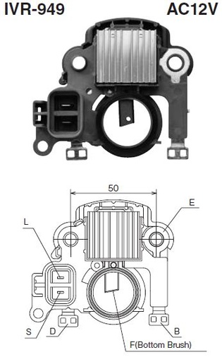 [IVR-949] REGULADOR ALTERNADOR MITSUBISHI LANCER MONTERO NEW ERA