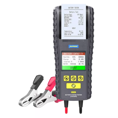 [TOOL-BT860] ANALIZADOR DE PROBADOR DE BATERIAS 12-24V CON IMPRESORA Y PANTALLA A COLOR MONITOREO TEMPERATURA