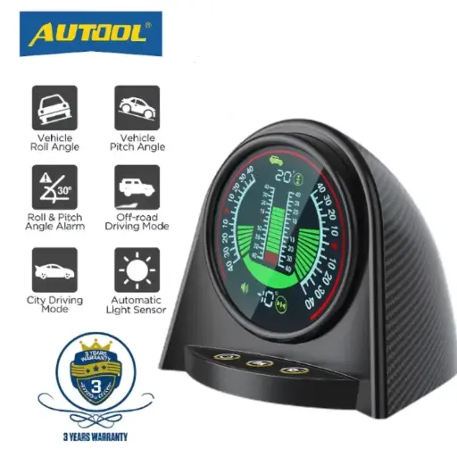 [TOOL-X94] MEDIDOR DIGITAL DE INCLINACION Y BALANCEO DEL VEHICULO MEDIDA 3.3" X 2.9"