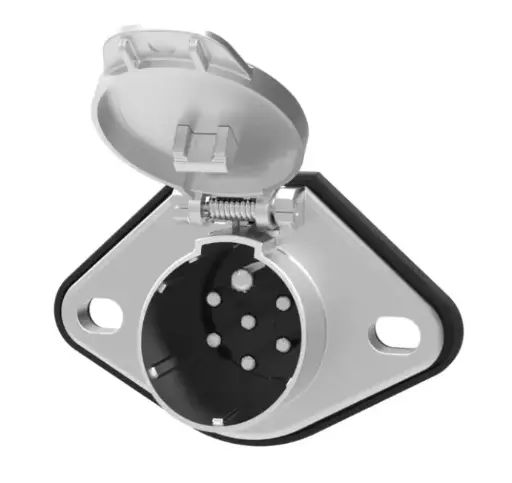 [EJ-101428] Conector Hembra 7 Vias Metalico Con Empaque Largo (12V)Sae J560