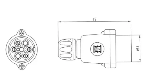 [EJ-201050] Conector Macho Tipo Hella 7 Vias (Vh Liviano) Plasticoiso 1724- Typ N