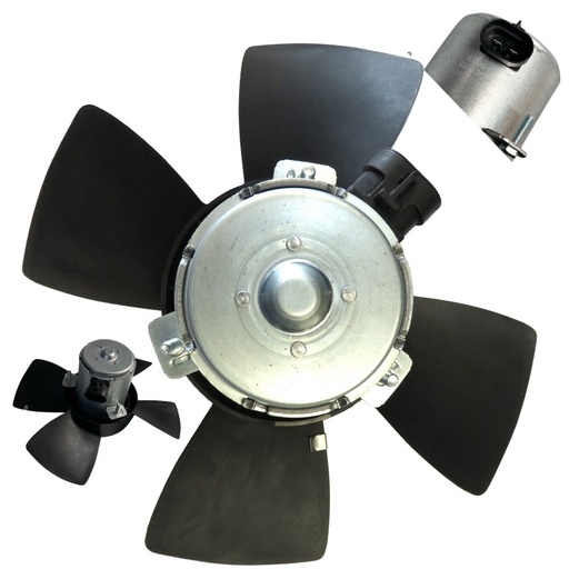 [GE1013] Motoventilador Chevrolet Corsa 1.4 96-02 4Aspas Ø Motor76Mm Horario P155W Aspira Ø Helice275Mm Sin Aire