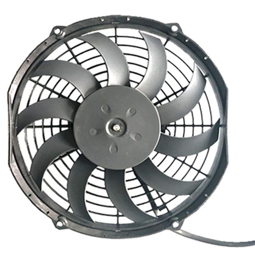 [GE1143] Motoventilador Universal 11" 12V 10Aspas Ø Motor Horario P180W Aspira Ø Helice272Mm Sin Aire