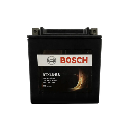 [B-0092M67142] Batería Bosch BTX16-BS Motocicleta M6/Agm 12V 14Ah 230 Cca Suzuki, Kawasaki, Piaggio.