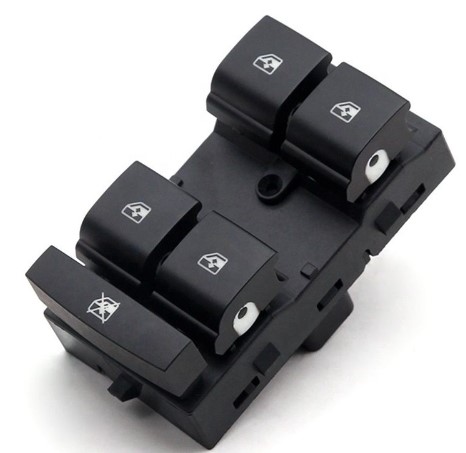 [K-10520579] Interruptor De Elevavidrios Cuadruple Chevrolet Onix 13-- Cobalt 11-16 Sin Led - Bloqueo De Vidrios