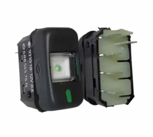 [K-3931018] Interruptor  De Tecla 12V Camiones Y Autobuses 88-12- 1 Posicion- Indicador De Posicion- Sin Retorno- 5 Terminales