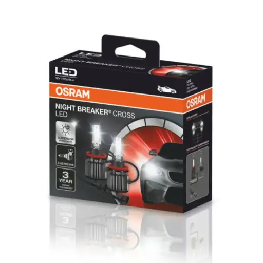 [64211CWNBC] Bombillo Osram Led H11/H8/H16 Night Breaker Cross 3 Años Garantía