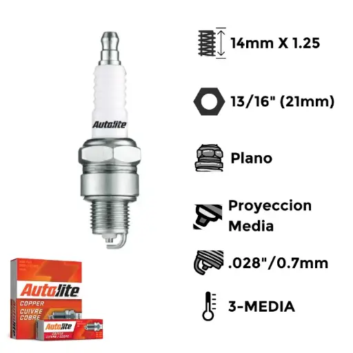 [A4123] Bujías Autolite Cobre X4 - NGK BPR7HS