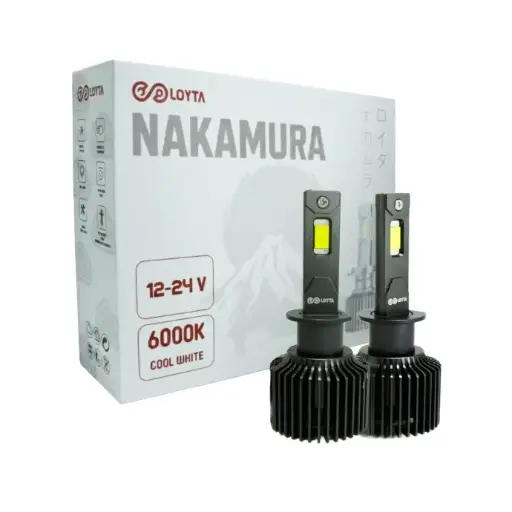 [LYT-H1-MU] Par Bombillos Led Carro Moto H1 40000lm 90W Blanco Loyta Nakamura